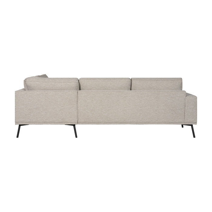 Hoekbank Alford - Beige - Textiel - 260x85x208cm (BxHxD)