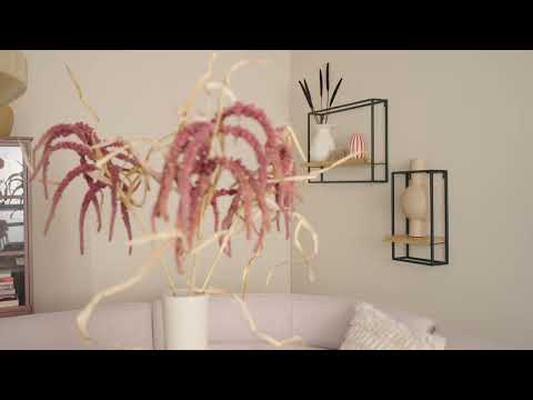 Eetkamerhoekbank Bjorna - Roze - Textiel | Metaal