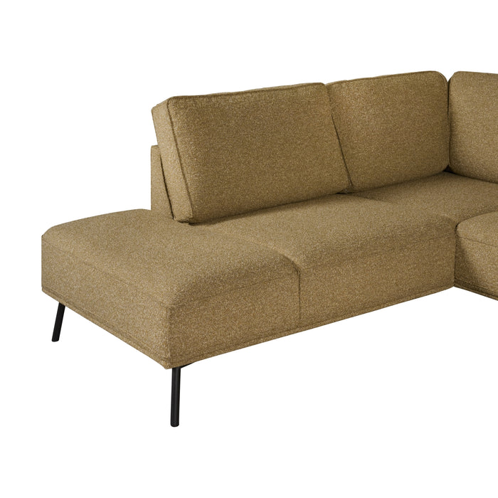 Hoekbank Alford - Oker - Textiel - 260x85x208cm (BxHxD)