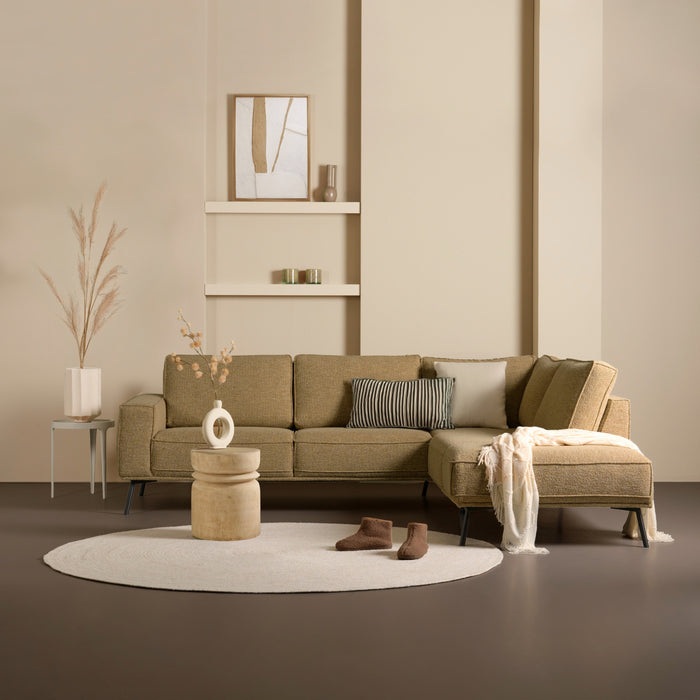 Hoekbank Alford - Geel - Textiel - 260x85x208cm (BxHxD)