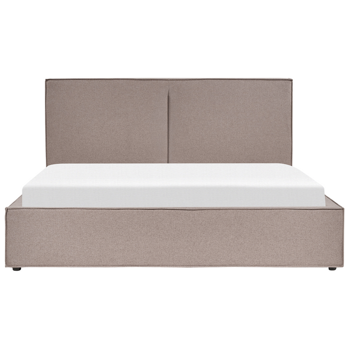 Beliani - MOISSAC - Bed - Taupe - 180 x 200 cm - Polyester