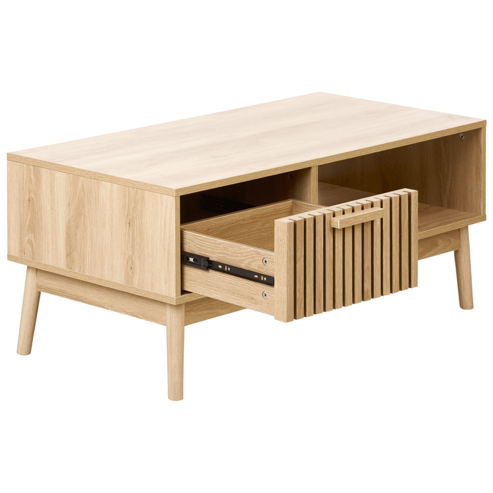 Beliani - LYNWOOD - Salontafel - Lichthout - MDF