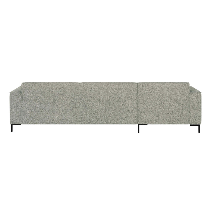 by fonQ Loft Hoekbank met Chaise Longue Links - Chenille Melange - Mintgroen