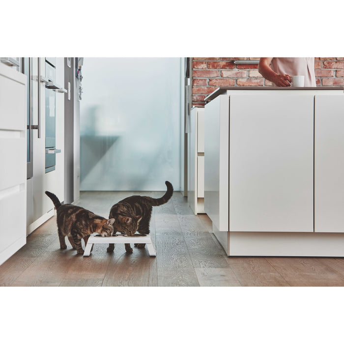 Desco kattenvoerbak walnoot