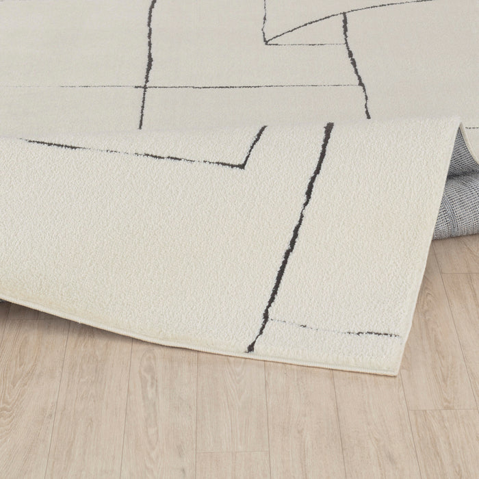 by fonQ Ribble Vloerkleed 160 x 213 cm - Zwart