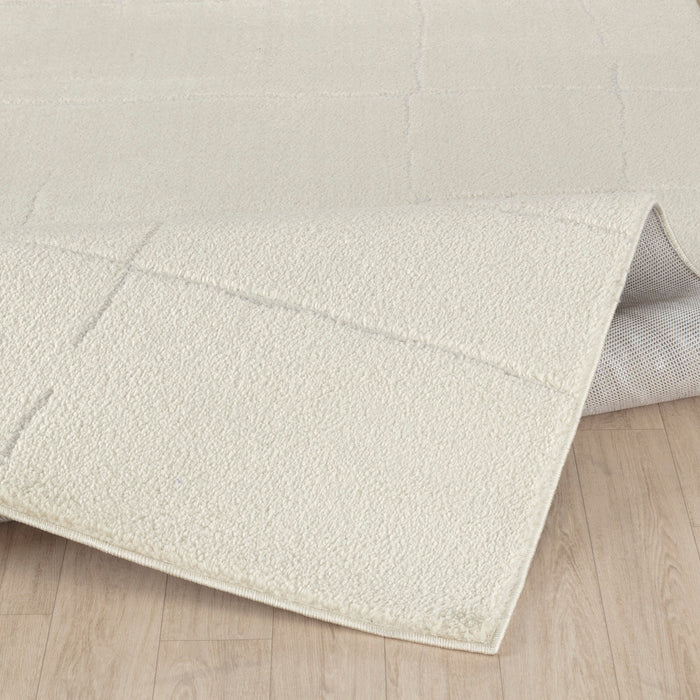 by fonQ Stribb Vloerkleed 160 x 213 cm - Ivoor