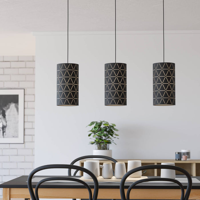 EGLO Ramon Hanglamp - 3 lichts - E27 - Zwart