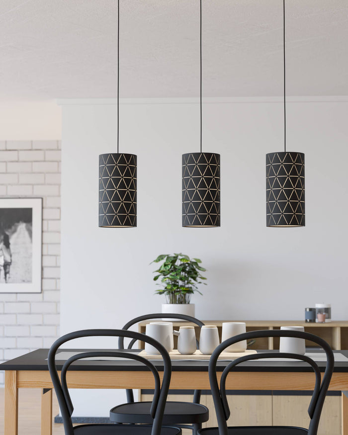 EGLO Ramon Hanglamp - 3 lichts - E27 - Zwart