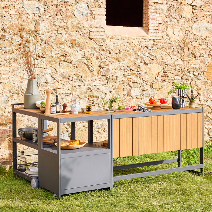 sweeek - Buitenkeuken met 3 aluminium modules