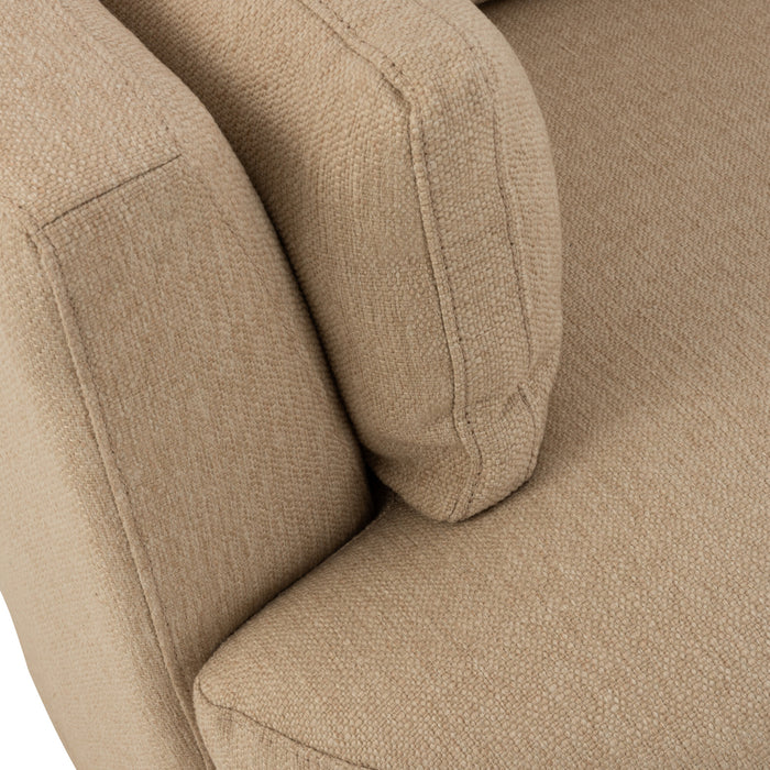 J-Line loungestoel Swiv - hout|textiel - beige