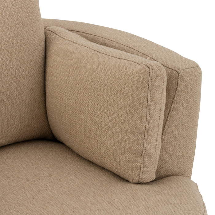 J-Line loungestoel Swiv - hout|textiel - beige