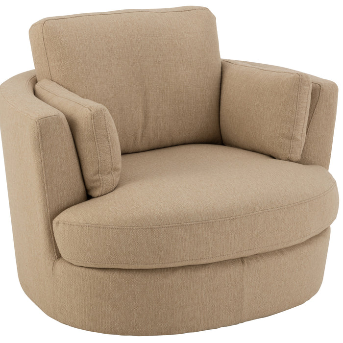 J-Line loungestoel Swiv - hout|textiel - beige
