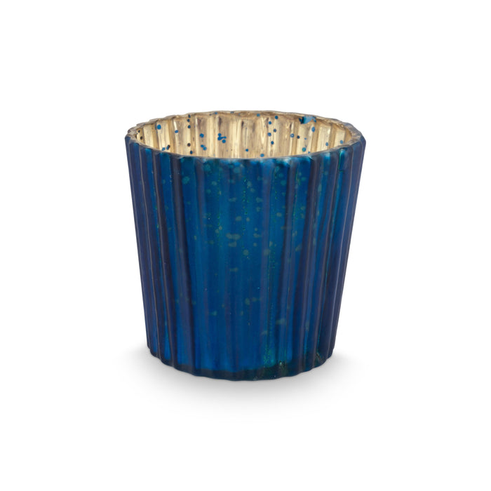 Pip Studio Waxinelichthouders Set van 4 - van Glas - Blauw - 7x7cm