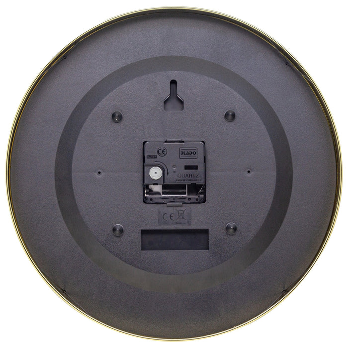 NeXtime - Design Wandklok - Geen Tikkend Geluid! - Goud|Wit- 30cm -