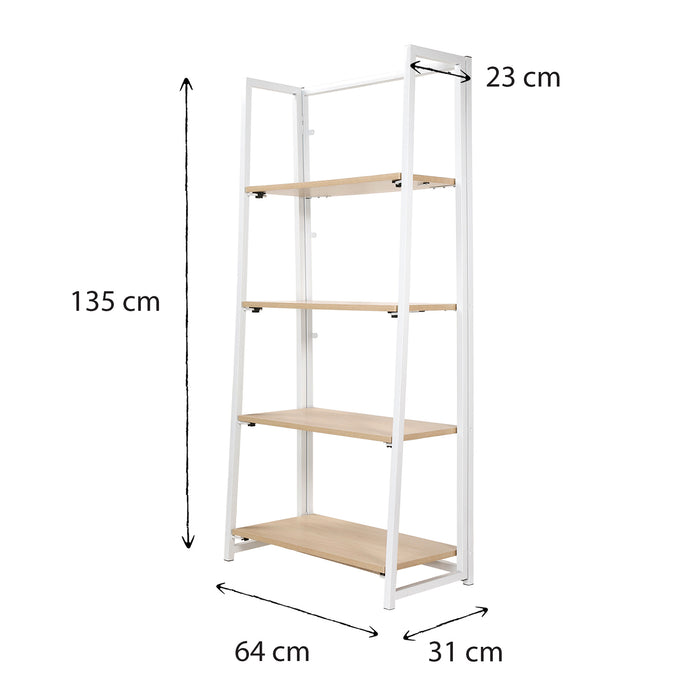 Calicosy - Opvouwbare Kast - Industriële stijl - H134,5 cm - Wit