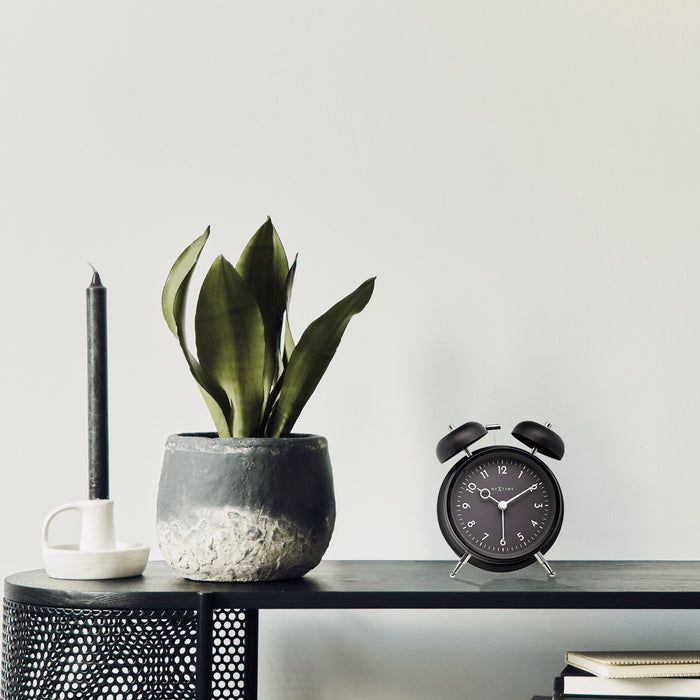 NeXtime - Tafelwekker 12 x 14 x 6cm-Stil-Licht-Metaal-NeXtime Golden