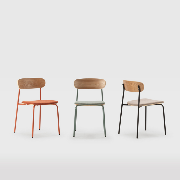 Calicosy - Set 2 stoelen ADRIANA - L46 cm - Stof & metaal