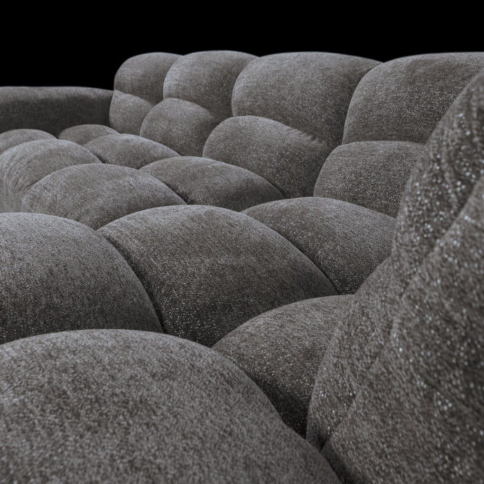 WOOOD Tibas Chaise Longue Bank Rechts - Geweven Stof - Grijs