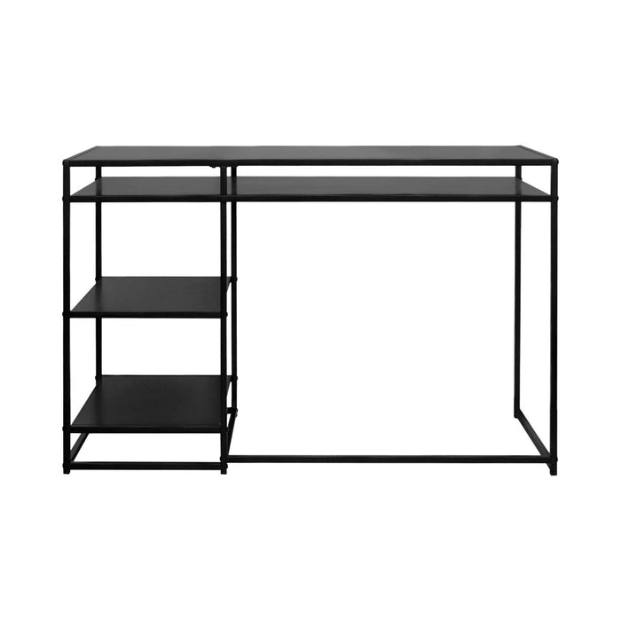 sweeek - Bureau met 2 planken in zwart metaal, 120 CM