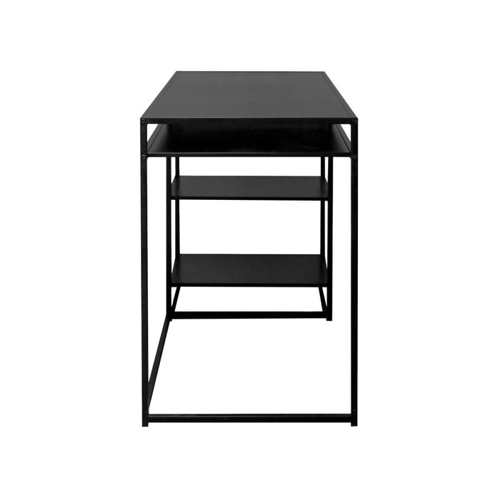 sweeek - Bureau met 2 planken in zwart metaal, 120 CM