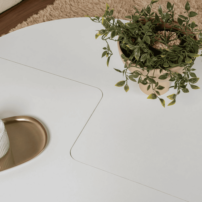 Calicosy - Set van 2 Salontafels MOIRA - B90 cm - Wit