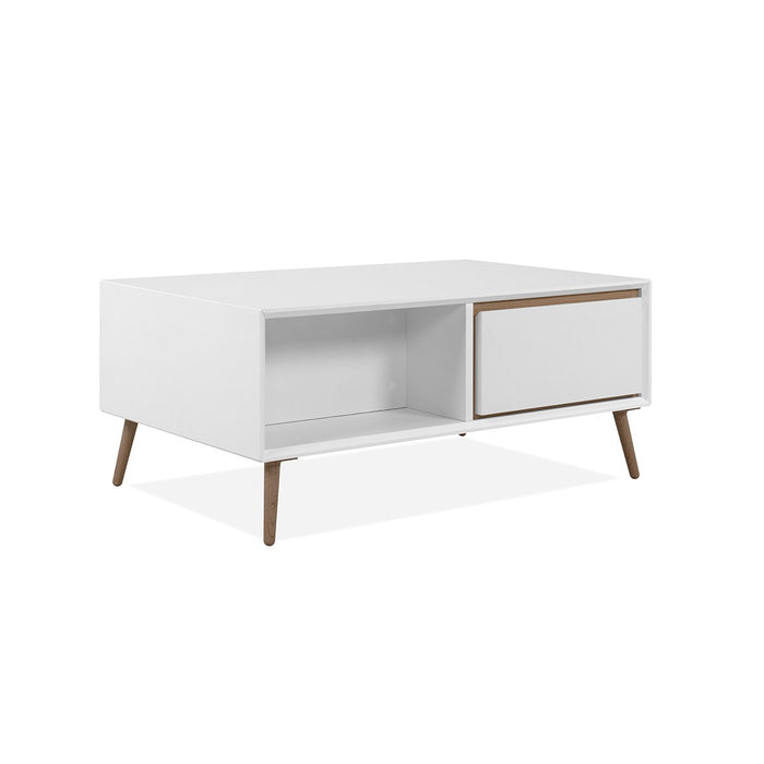Calicosy - Salontafel Arona - 94 cm - Houtlook & Wit