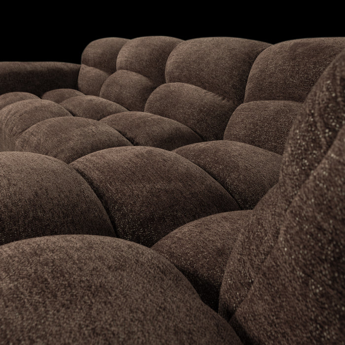 WOOOD Tibas Chaise Longue Bank Rechts - Geweven Stof - Bruin