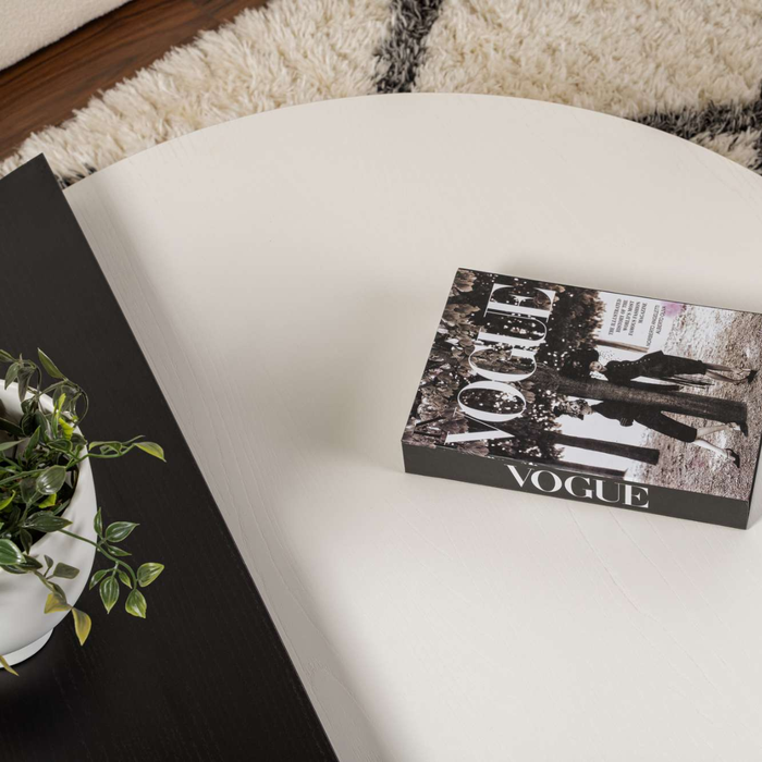 Calicosy - Set van 2 salontafels B90 cm - ORION - Wit & Zwart