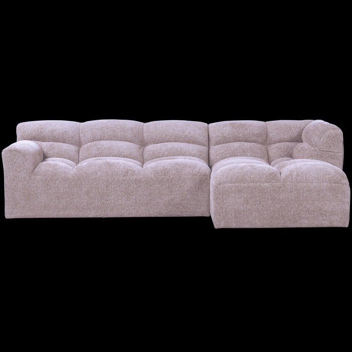 WOOOD Tibas Chaise Longue Bank Rechts - Geweven Stof - Warm Lila