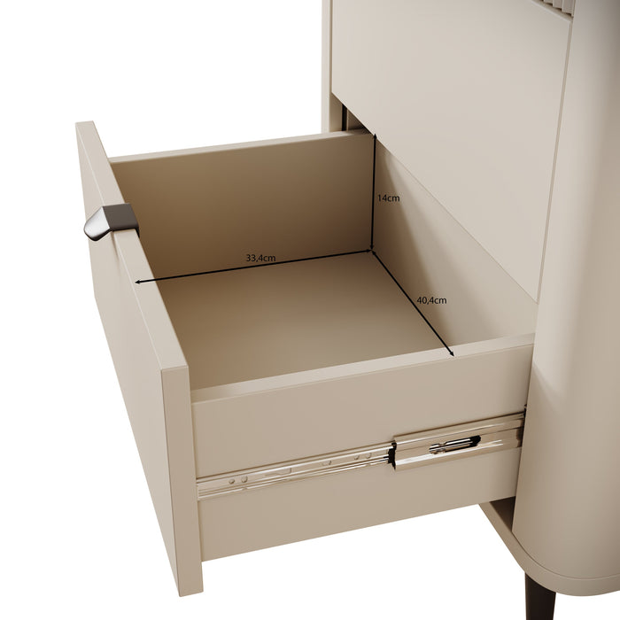 Meubella - Vitrinekast Mace - Beige - 60 cm