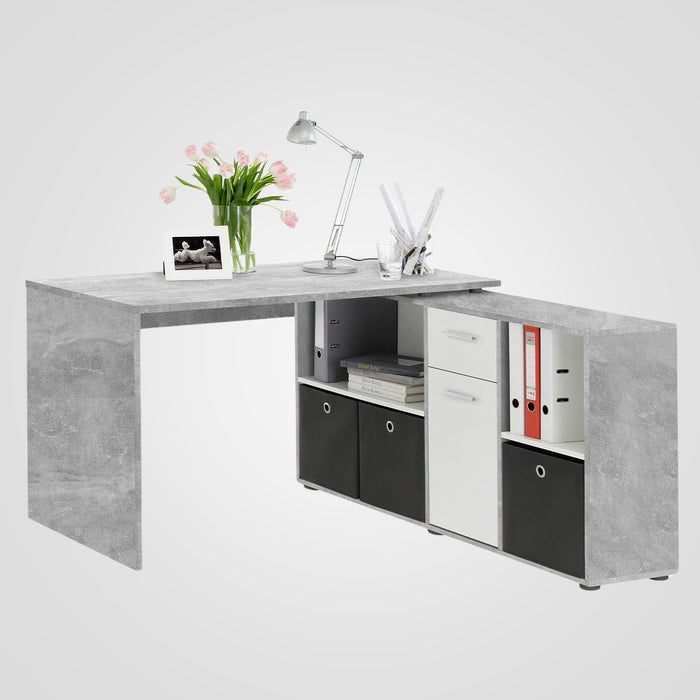 Calicosy - Hoekbureau LEX - B135,7 cm - Wit