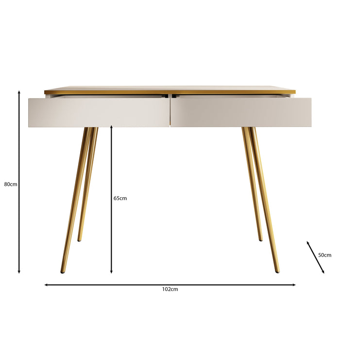 Meubella - Kaptafel Orleans - Beige - 102 cm