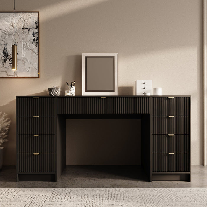 Meubella - Kaptafel Tavares 2 - Zwart - 154 cm