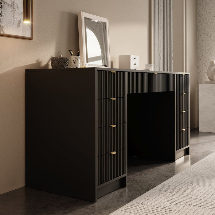 Meubella - Kaptafel Tavares 2 - Zwart - 154 cm