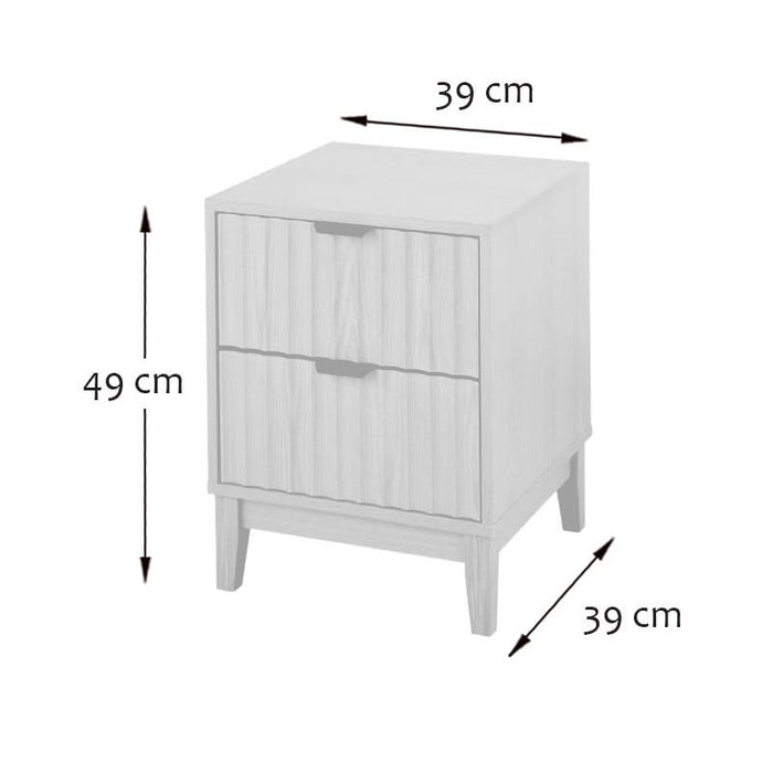 Calicosy - Nachtkastje BOLOGNE - H52 cm - Golvend