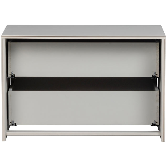 WOOOD Yissa Tv-Meubel Met Twee Lades - Grenen - Wolkengrijs