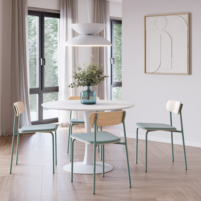 Calicosy - Set 2 stoelen ADRIANA - L46 cm - Stof & metaal