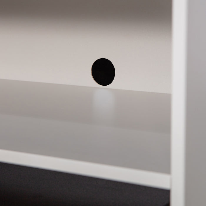 WOOOD Yissa Tv-Meubel Met Lade| Open Vak - Grenen - Wolkengrijs