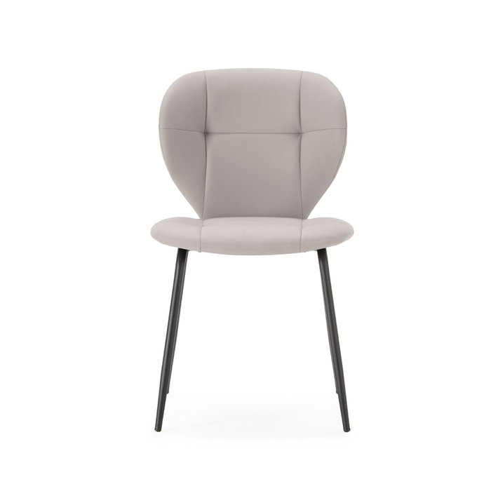 Calicosy - Set 2 stoelen MAURA - L50 cm - Zwart metaal