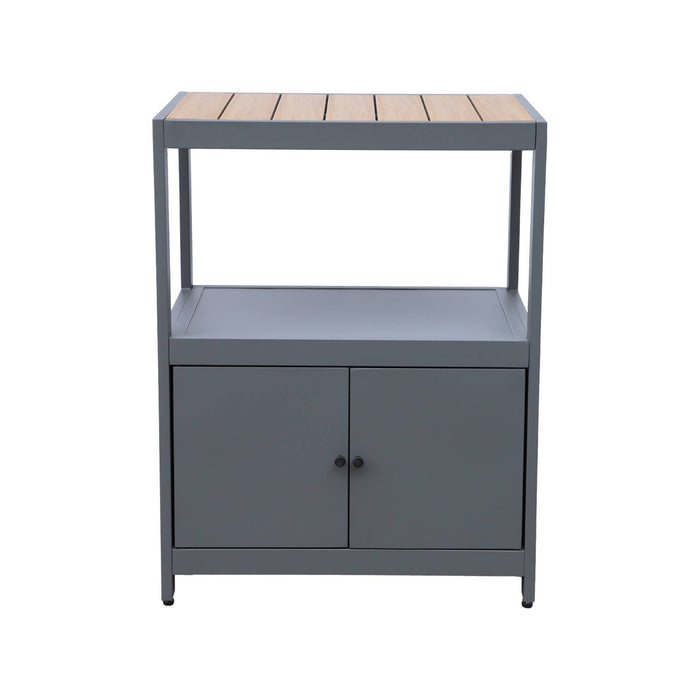 sweeek - Bijzettafel voor buiten van aluminium en polywood met 2