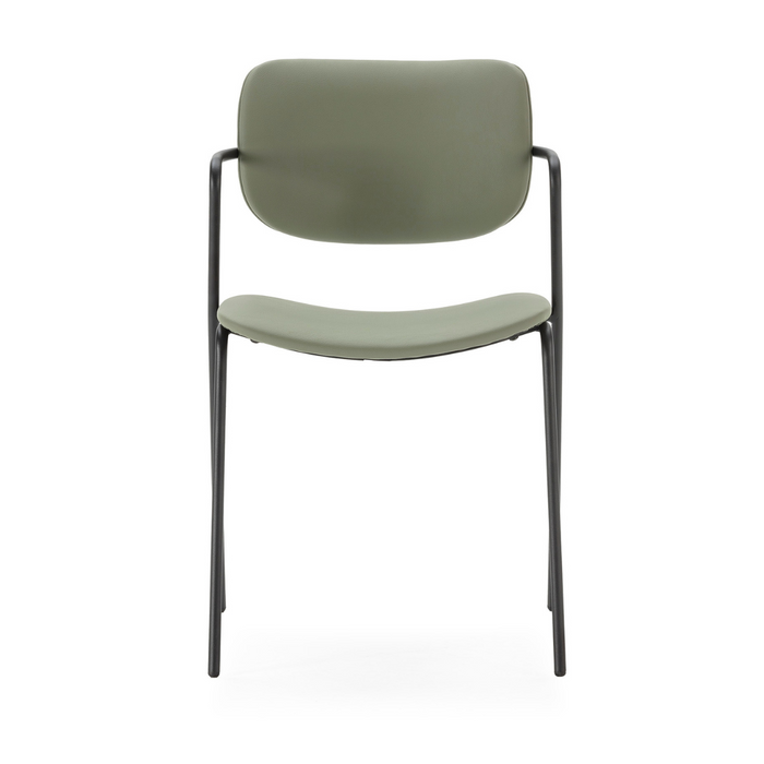 Calicosy - Set 2 stoelen MAIKA - L49 cm - Zwart metaal