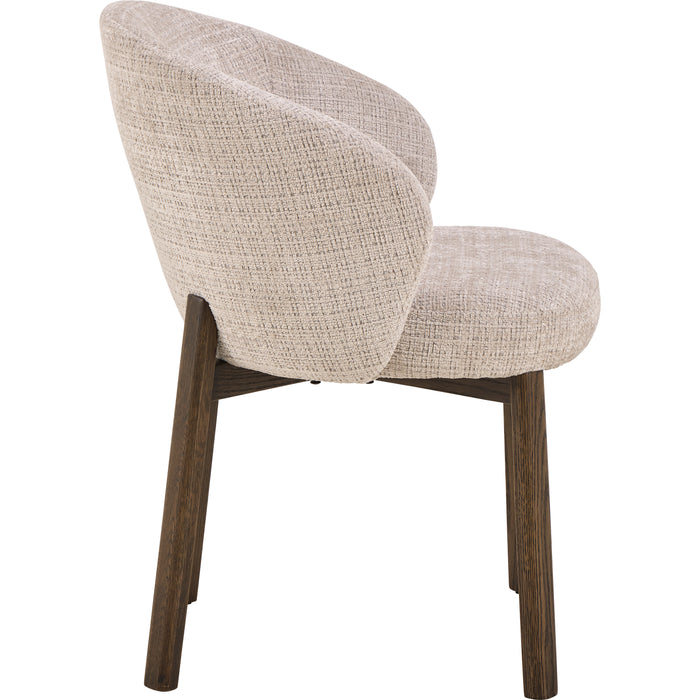 by fonQ Lura Eetkamerstoel - Donker Eiken / Beige