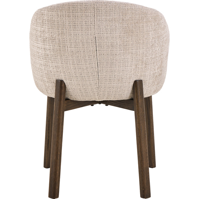 by fonQ Lura Eetkamerstoel - Donker Eiken / Beige