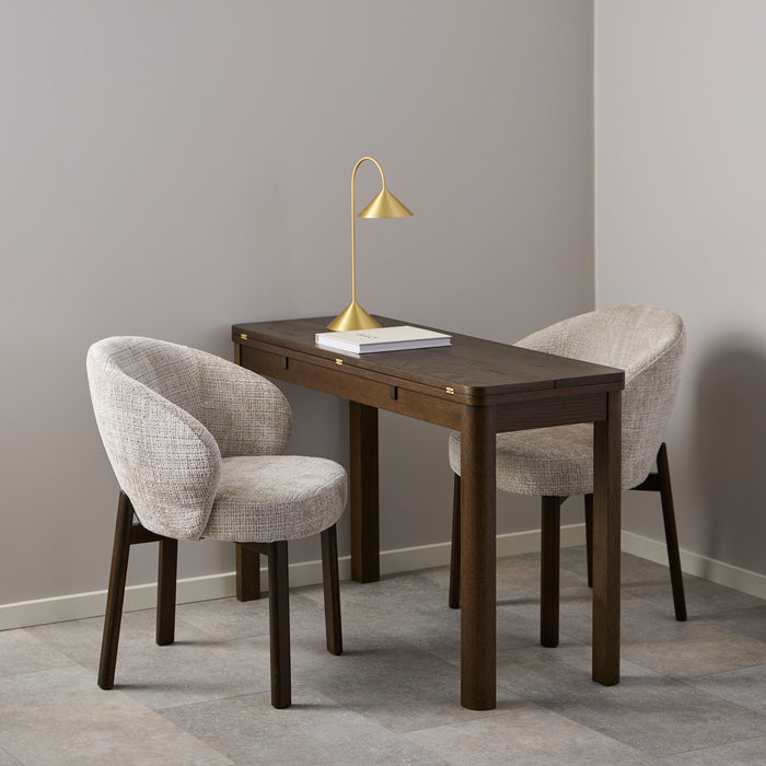 by fonQ Lura Eetkamerstoel - Donker Eiken / Beige