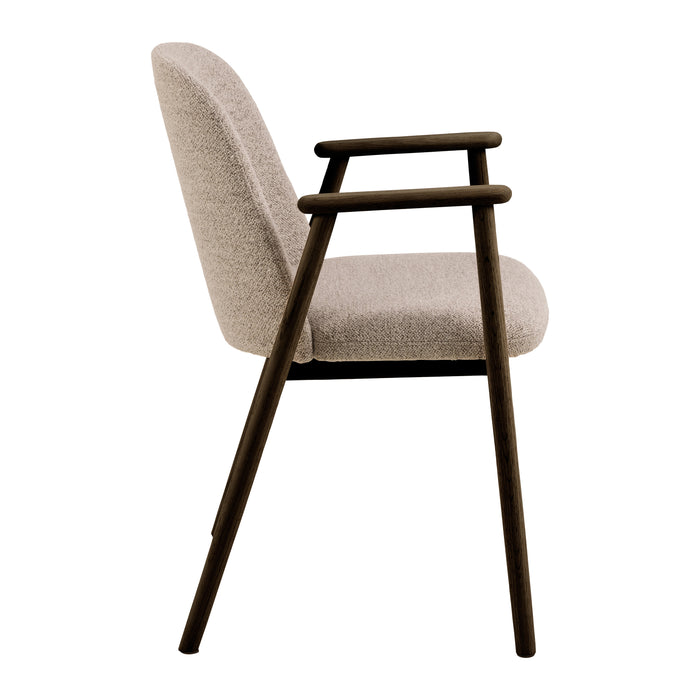 by fonQ Miro Eetkamerstoel - Zand / Donker Eiken