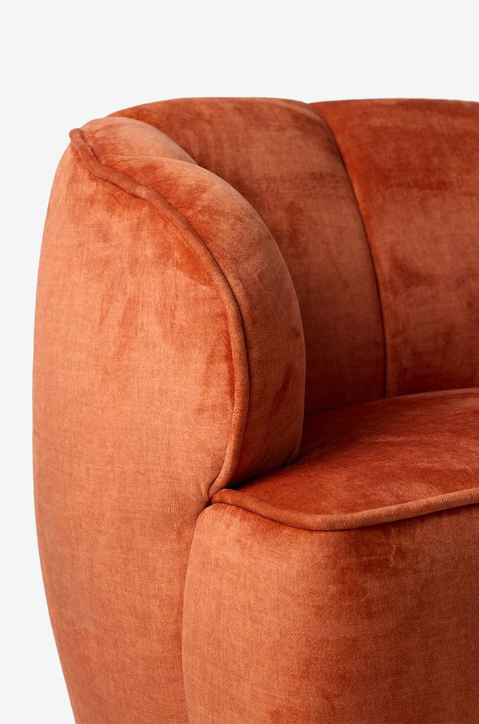 Sissy-Boy Oranje velvet fauteuil
