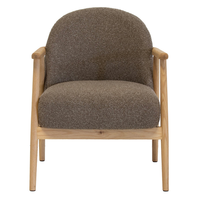 DÉJA Living - Fauteuil Taupe Stof|Eiken - 65x72x81cm - Skövde