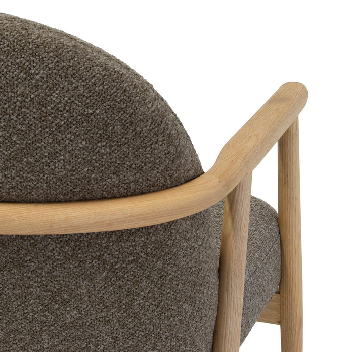 DÉJA Living - Fauteuil Taupe Stof|Eiken - 65x72x81cm - Skövde