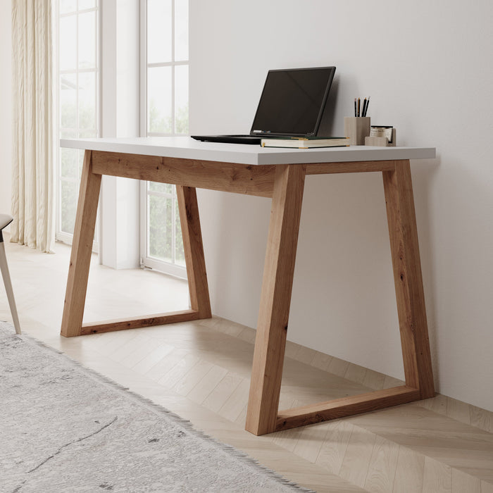 Meubella - Ithaca - Bureau - Wit - 135x65 cm