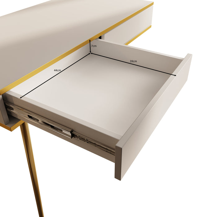 Meubella - Kaptafel Orleans - Wit - 102 cm